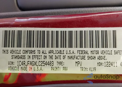 2020 Jeep Grand Cherokee North Edition 4X4 из США, поврежденный, VIN 1C4RJFAGXLC254403